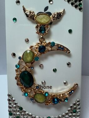 iPhone SE 2016/5/5s Fairycore Y2K Bling Rhinestone Crescent Moon Owl Case